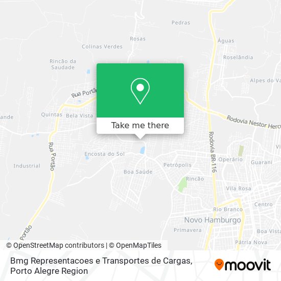 Mapa Bmg Representacoes e Transportes de Cargas