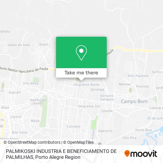 PALMIKOSKI INDUSTRIA E BENEFICIAMENTO DE PALMILHAS map