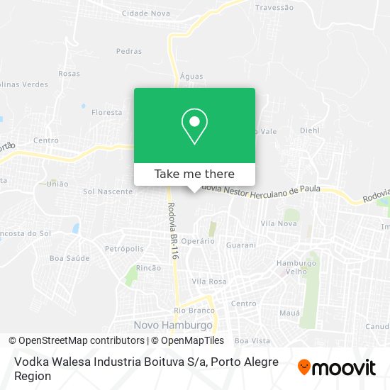 Vodka Walesa Industria Boituva S / a map