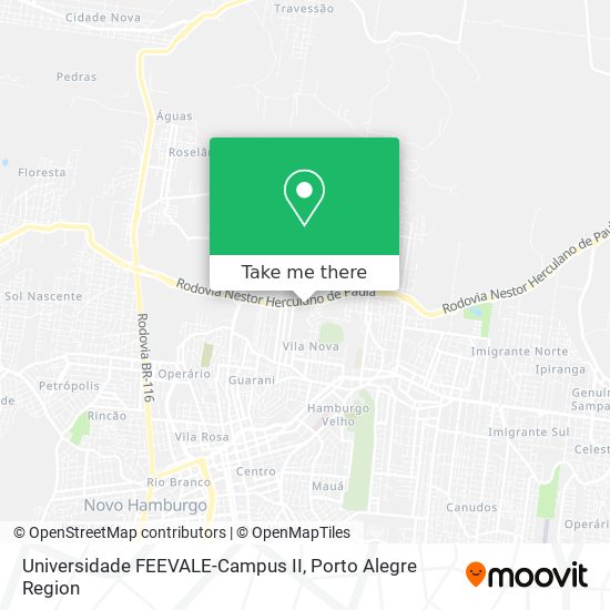 Mapa Universidade FEEVALE-Campus II