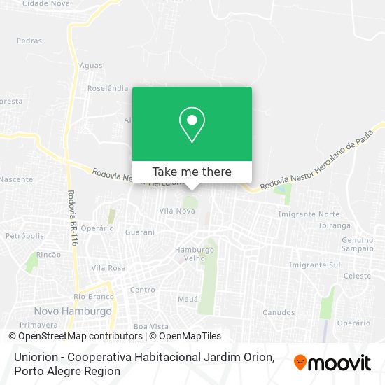 Uniorion - Cooperativa Habitacional Jardim Orion map
