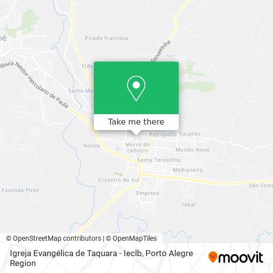 Mapa Igreja Evangélica de Taquara - Ieclb