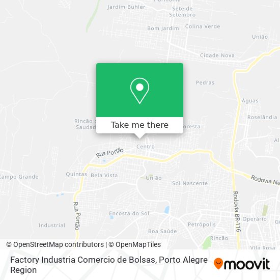 Factory Industria Comercio de Bolsas map