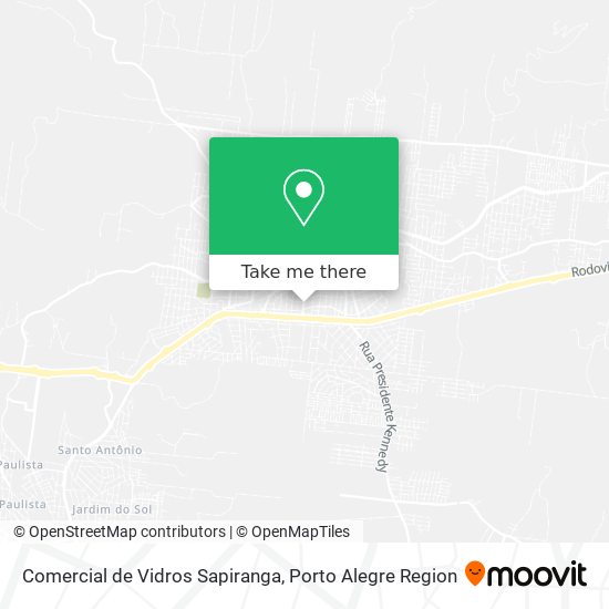 Mapa Comercial de Vidros Sapiranga