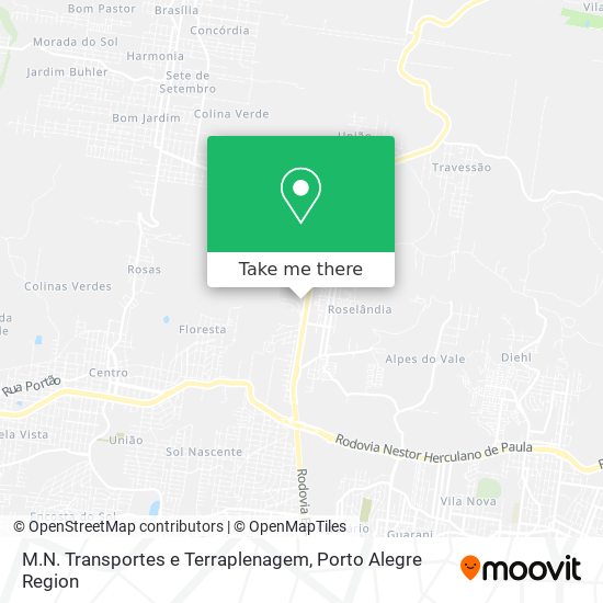 M.N. Transportes e Terraplenagem map