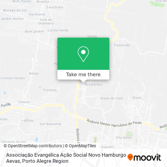 Associação Evangélica Ação Social Novo Hamburgo Aevas map