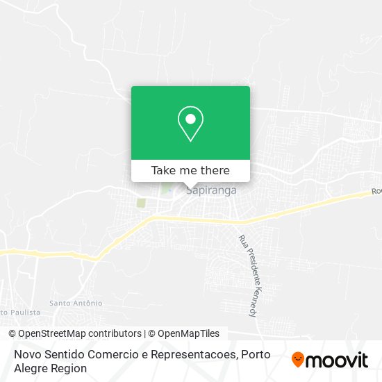 Novo Sentido Comercio e Representacoes map