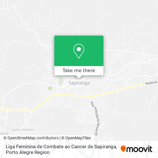 Mapa Liga Feminina de Combate ao Cancer de Sapiranga