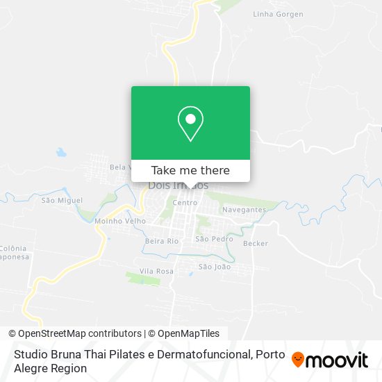 Mapa Studio Bruna Thai Pilates e Dermatofuncional