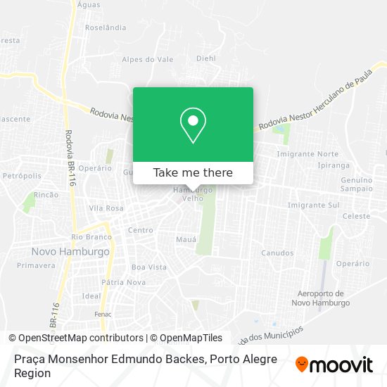 Mapa Praça Monsenhor Edmundo Backes