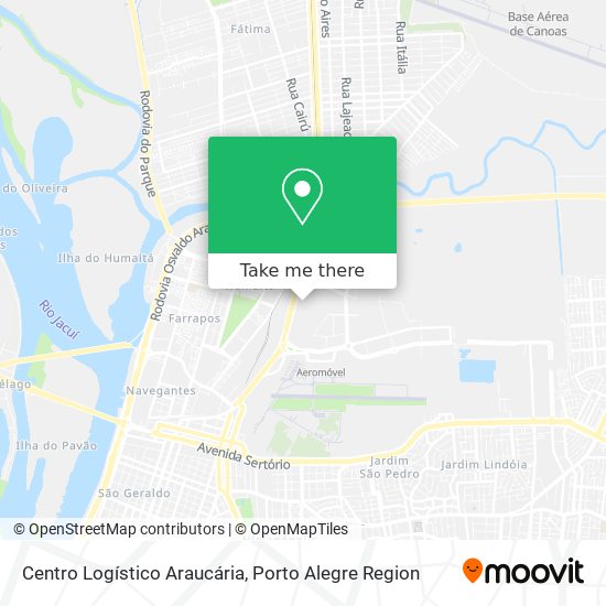 Centro Logístico Araucária map