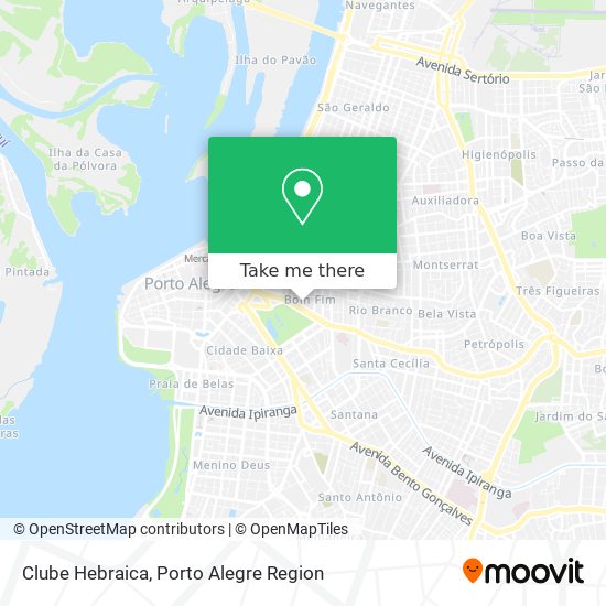 Clube Hebraica map