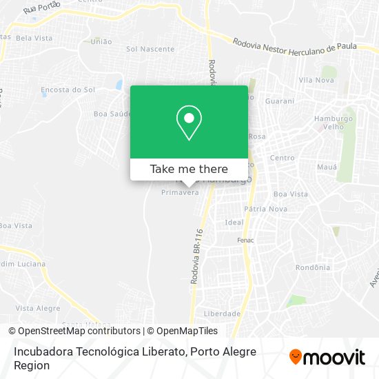 Incubadora Tecnológica Liberato map