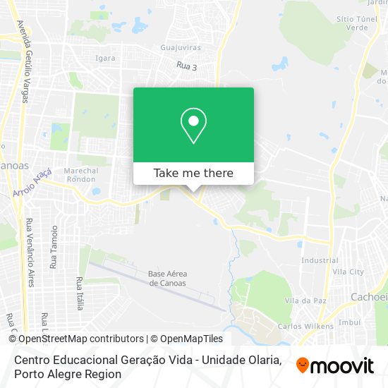 Mapa Centro Educacional Geração Vida - Unidade Olaria