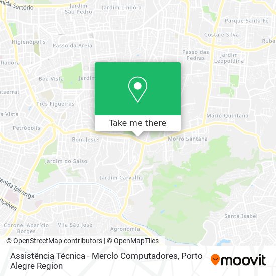 Mapa Assistência Técnica - Merclo Computadores