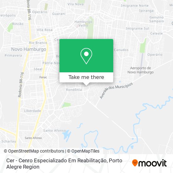 Cer - Cenro Especializado Em Reabilitação map