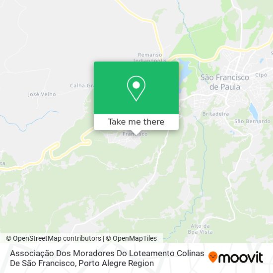 Associação Dos Moradores Do Loteamento Colinas De São Francisco map