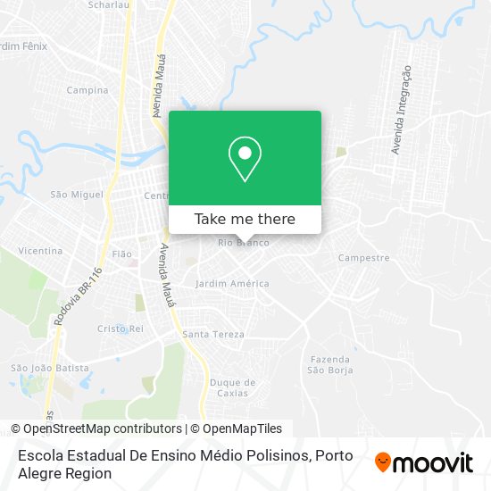 Mapa Escola Estadual De Ensino Médio Polisinos