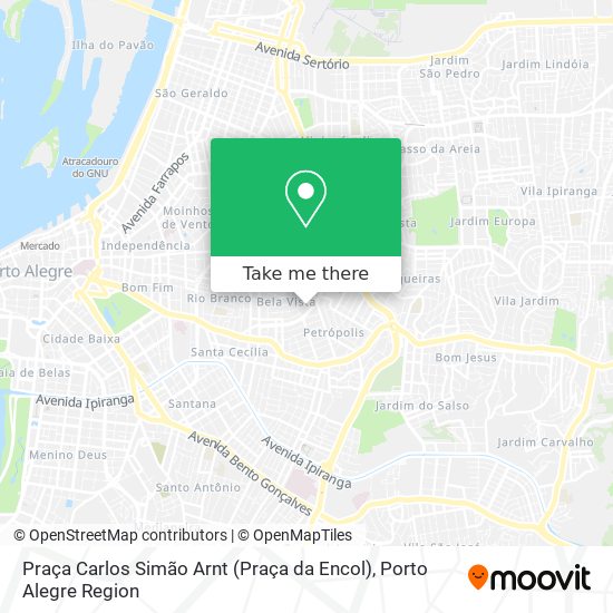 Mapa Praça Carlos Simão Arnt (Praça da Encol)