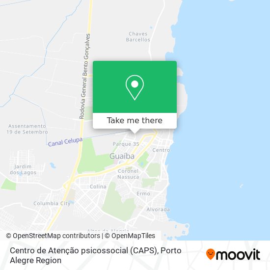 Mapa Centro de Atenção psicossocial (CAPS)