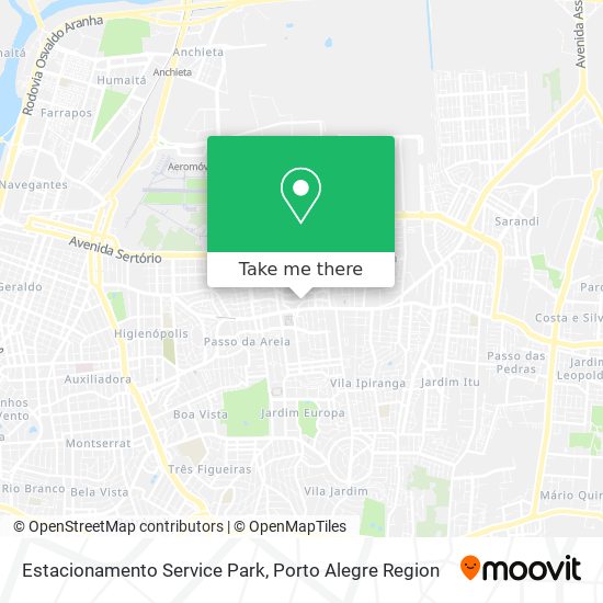 Estacionamento Service Park map