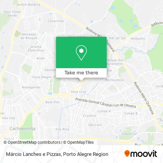 Mapa Márcio Lanches e Pizzas