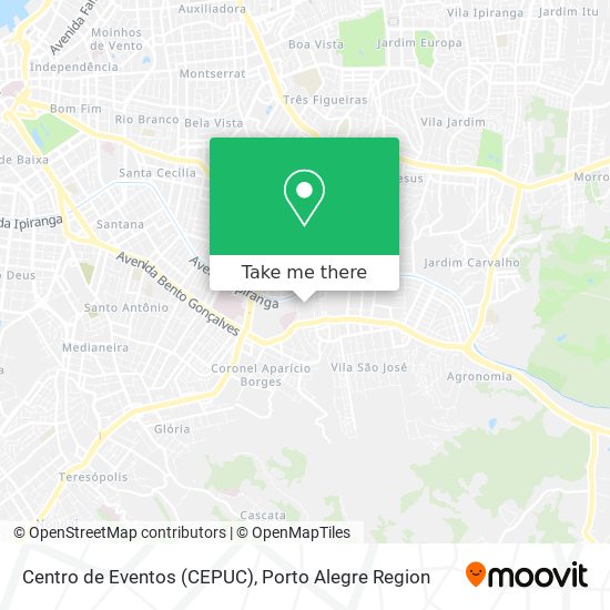 Mapa Centro de Eventos (CEPUC)