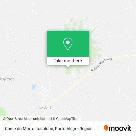 Cume do Morro Itacolomi map