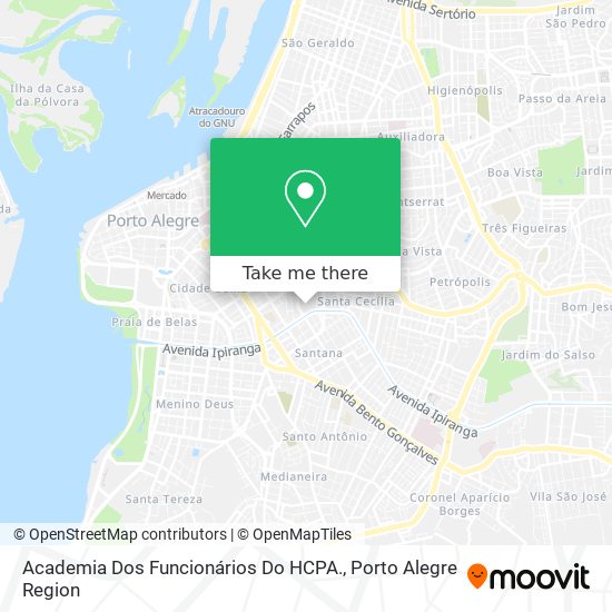 Mapa Academia Dos Funcionários Do HCPA.