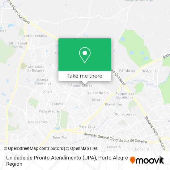 Unidade de Pronto Atendimento (UPA) map