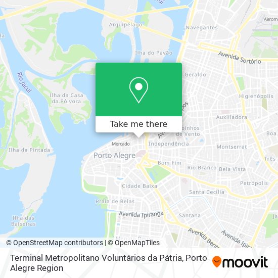 Terminal Metropolitano Voluntários da Pátria map