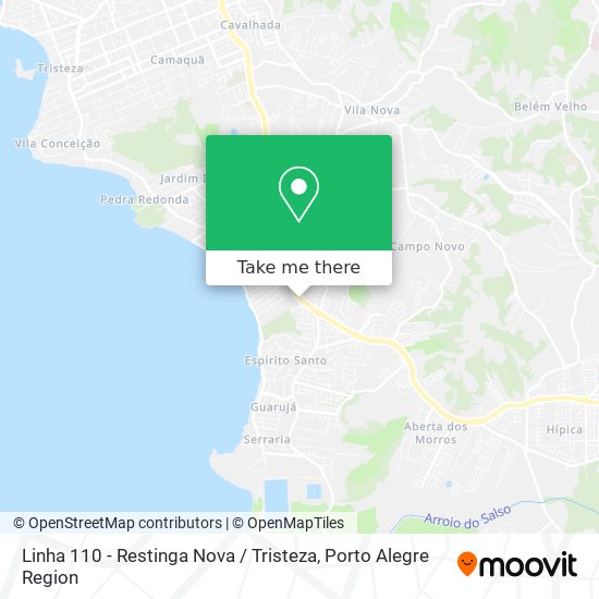 Linha 110 - Restinga Nova / Tristeza map