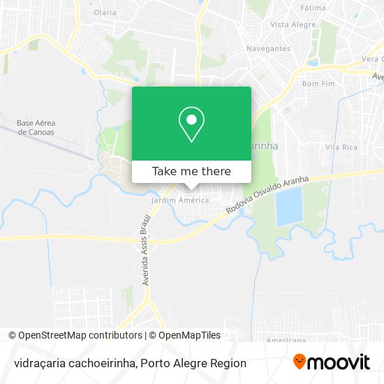 vidraçaria cachoeirinha map