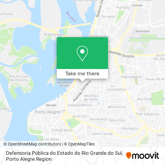 Mapa Defensoria Pública do Estado do Rio Grande do Sul