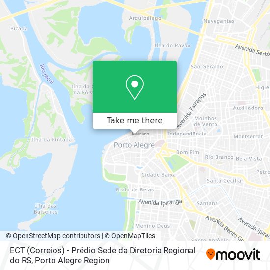 Mapa ECT (Correios) - Prédio Sede da Diretoria Regional do RS