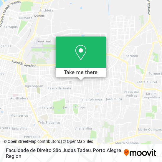 Mapa Faculdade de Direito São Judas Tadeu