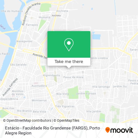 Mapa Estácio - Faculdade Rio Grandense (FARGS)
