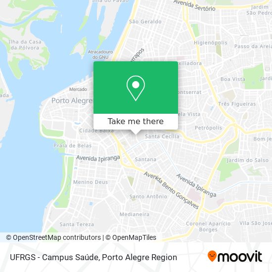 Mapa UFRGS - Campus Saúde