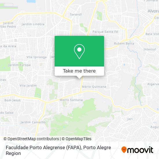 Mapa Faculdade Porto Alegrense (FAPA)