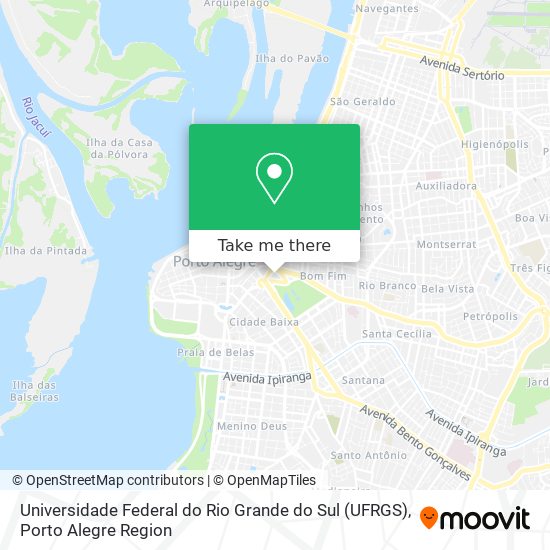 Mapa Universidade Federal do Rio Grande do Sul (UFRGS)