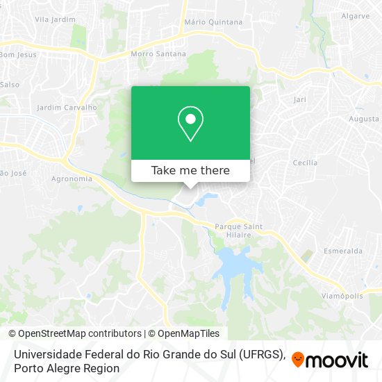 Mapa Universidade Federal do Rio Grande do Sul (UFRGS)