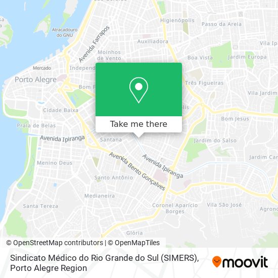 Mapa Sindicato Médico do Rio Grande do Sul (SIMERS)