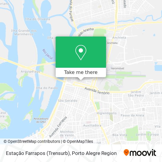 Mapa Estação Farrapos (Trensurb)