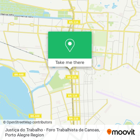 Justiça do Trabalho - Foro Trabalhista de Canoas map