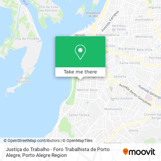 Justiça do Trabalho - Foro Trabalhista de Porto Alegre map
