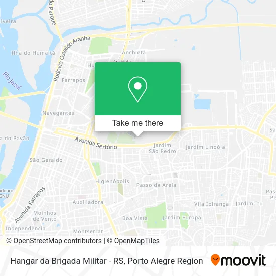 Hangar da Brigada Militar - RS map