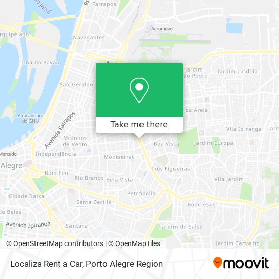 Localiza Rent a Car map