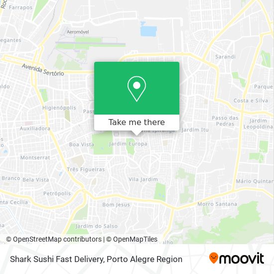 Mapa Shark Sushi Fast Delivery