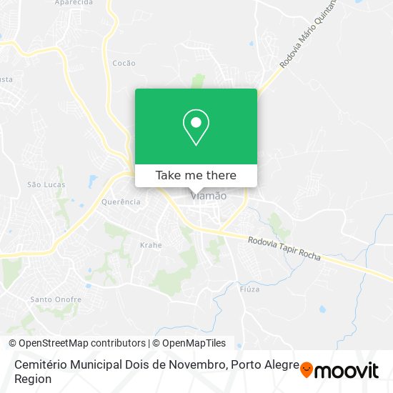 Mapa Cemitério Municipal Dois de Novembro