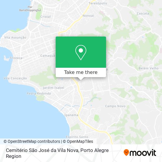 Mapa Cemitério São José da Vila Nova